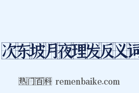次东坡月夜理发反义词是什么意思的图片